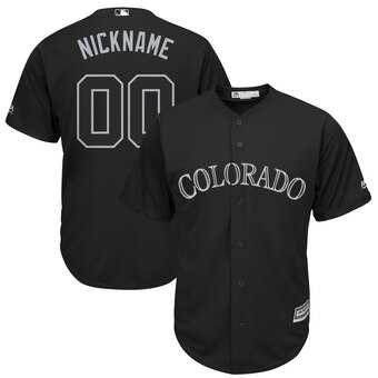 Colorado Rockies Majestic 2019 Players' Weekend Cool Base Roster Customized Black Jersey,We sell and wholesale Colorado Rockies Majestic 2019 Players' Weekend Cool Base Roster Customized Black Jersey on line form chian!